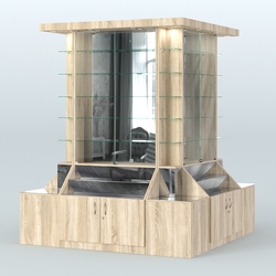 Павильон вокруг колонны серии Эталон №6, Дуб сонома