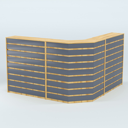 Ресепшен серии ПРАЙМ №5А угловой, Дуб Золотистый и Темно-Серый