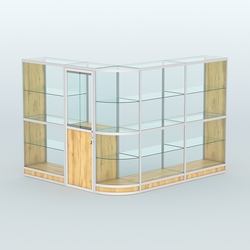 Павильон из профиля угловой №2г (5,5 кв.м), Дуб Золотистый