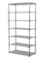 Пристенный торговый стеллаж ЛАЙТ с глубокими полками ДСП №4 Метрополитан Грей