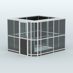 Павильон из профиля угловой №6г (5,5 кв.м), Черный