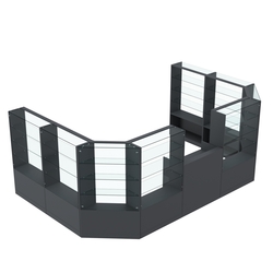 Торговый пристенный островок ГРАЦИЯ №11 (открытый) (9.62 кв.м), Антрацит