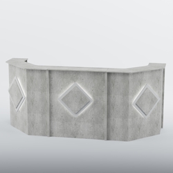 Ресепшен со скошенными углами КРУГ №5, Метрополитан Грей