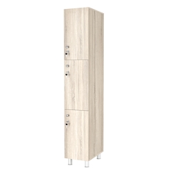 Шкаф для раздевалок СТАНДАРТ-ТРИО №1, Дуб Сонома