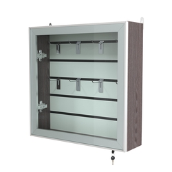 Витрина настенная №1-1Б с эконом панелью серии Collecto, Ясень Анкор темный