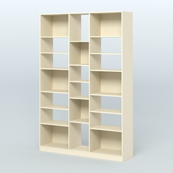 Стеллаж из ДСП серии ЛОФТ №14-2 с полками ДСП, Крем Вайс