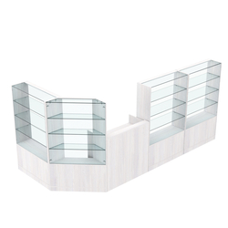 Торговый угловой островок ГРАЦИЯ №5 (открытый) (5.09 кв.м), Ясень Анкор светлый