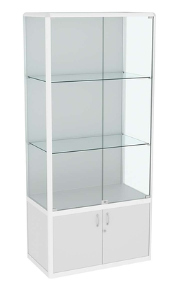 Витрина из профиля №2 (метровая) (задняя стенка - ДВП), Серый