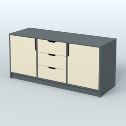 Тумба Модесто, Темно-серый и Крем Вайс U2601-U2236