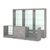 Комплект витрин ЭК-02 и прилавков ЭК-4 Бетон Чикаго светло-серый F186 ST9