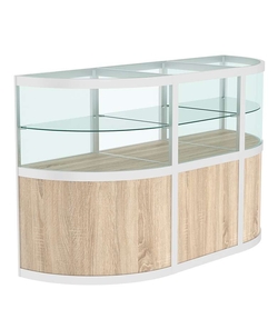 Прилавок из профиля с секторами №3  (открытый), Дуб сонома