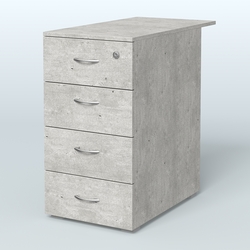 Тумба приставная Прайм, цвет белый, Метрополитан Грей