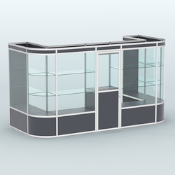 Павильон из профиля пристенный №11а (5,50 кв. м), Антрацит