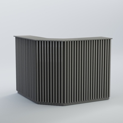 Ресепшен Г-образный серии ВЕРТИКАЛЬ №4, Темно-Серый