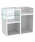 Прилавок под кассу из профиля №3  (открытый) Серый