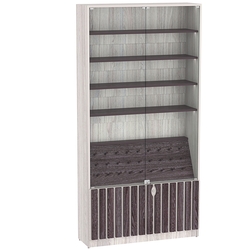 Витрина серии "Смок" №2, Ясень Анкор светлый + Ясень Анкор темный