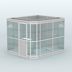 Павильон из профиля угловой №6в (5,5 кв.м), Серый