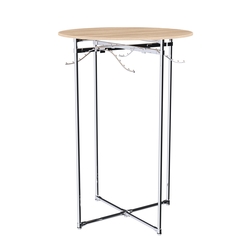 Хромированное вешало Круг №1-3 (верхняя платформа - ДСП 16мм), Дуб Сонома