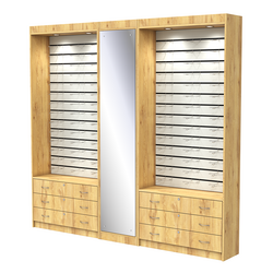 Комплект витрин под очки №11+1+11 (открытый доступ), Дуб Золотистый