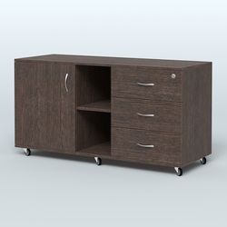 Тумба сервисная правая Киви, цвет светлый дуб, Дуб Венге