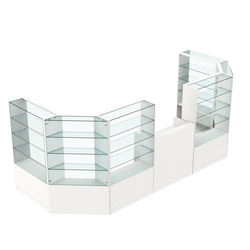 Торговый пристенный островок ГРАЦИЯ №5 (открытый) (6.05 кв.м), Белый