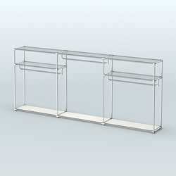 Островная торговая система ХРОМ 3600 мм с поручнями №4, Белый