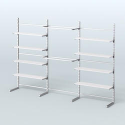 Системы ЭЛЕГАНТ пристенные с полками ДСП и стяжками №5 (3600мм), Ясень Анкор светлый