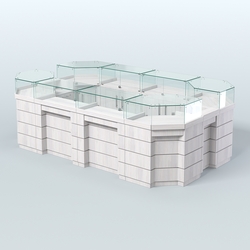 Торговый островок GOLD №5 (6,75 кв.м), Ясень Анкор светлый