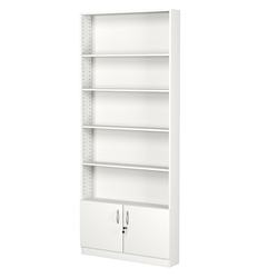 Стеллаж из ДСП с 4-мя полками 150x900 мм серии LEVEL-4 №9 (З/C - ДВП), Белый