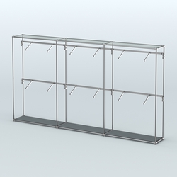 Торговая система ХРОМ без ДСП 3600 мм с поручнями №4, Темно-Серый