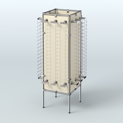 Напольная стойка Хром под очки №4-Д24 (открытого доступа), Крем Вайс