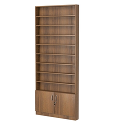 Стеллаж из ДСП с 8-ю полками 100x900 мм серии LEVEL-8 №8 (З/C - ДВП), Орех