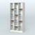 Стеллаж из ДСП серии ЛОФТ №10-3 (зеркальное отражение - Z) с полками стекло 5 мм Метрополитан Грей + Белый