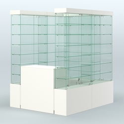 Павильон ИСТРА (глубина витрин-300мм) №1а (2, 70 кв.м), Белый