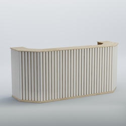 Ресепшен со скошенными углами серии ПРИЛИВ №6, Дуб Сонома + Белый