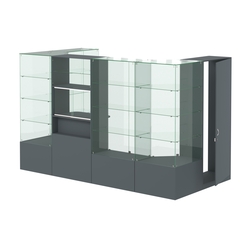 Павильон ИСТРА пристенный №1б (5, 87 кв.м), Темно-Серый