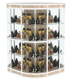 Витрина из профиля островная закругленная с секторами №3, Дуб сонома