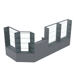 Торговый угловой островок ГРАЦИЯ №5 (открытый) (5.09 кв.м), Темно-Серый