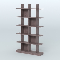 Торговый стеллаж Лофт №4 с ячейками, Ясень Анкор темный