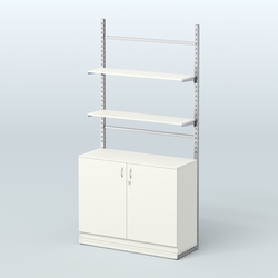 Система ЭЛЕГАНТ №8 без ДСП с тумбой T23 (1200 мм), Белый