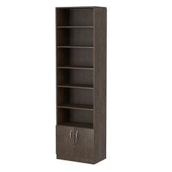 Стеллаж из ДСП с 5-ю полками 350x600 мм серии LEVEL-5 №6 (З/C - ДВП), Дуб Венге