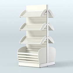 Островной высокий стеллаж для хлеба и выпечки Феникс №1, Белый