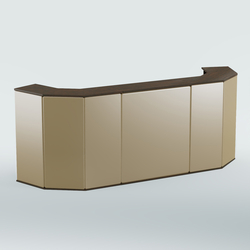 Ресепшен БАРОН №6 (ровная поверхность), Дуб Венге + Экокожа золотистая