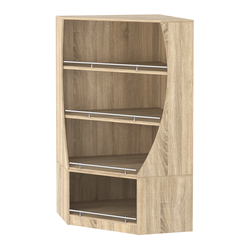 Стеллаж Гарант угловой низкий №2-О с ограничителями, Дуб Сонома