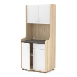 Офисная мини-кухня ЭЛЕГИЯ №1А, Дуб Сонома + Белый