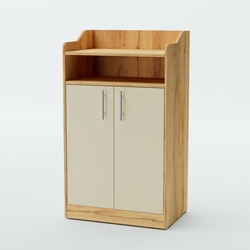 Стойка официанта "Бармен" №4, Дуб Золотистый и Крем Вайс