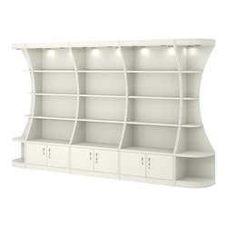 Пристенный высокий стеллаж ГАРАНТ №3, Белый