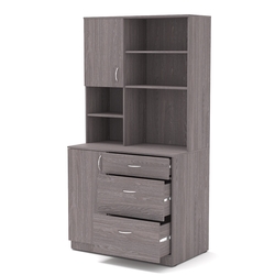 Офисная мини-кухня ВЕКТОР №5, Ясень Анкор темный