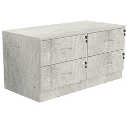 Тумба T-19 900мм (H-450мм c 4-мя выдвижными ящиками), Метрополитан Грей