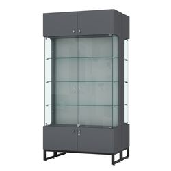 Витрина Монти №5-С двусторонняя, Темно-Серый